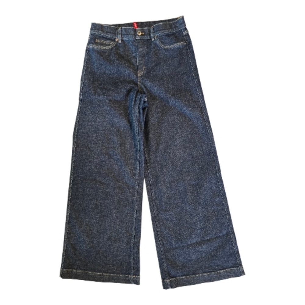 Spanx EveryWear wide-leg jeans in the Raw Indigo color. XL NWOT